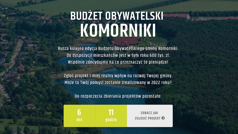 BUDŻET OBYWATELSKI KOMORNIK NA ROK 2022