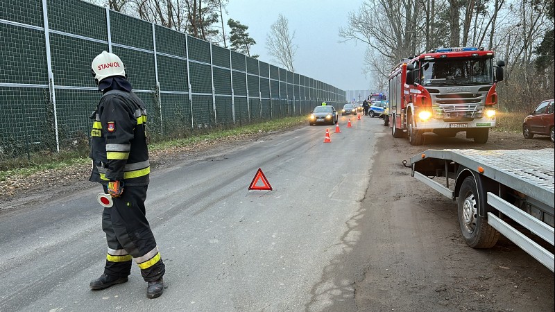 Kolizja trzech samochodów 