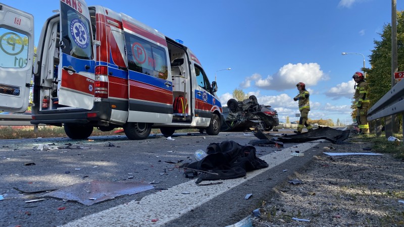 Ciężki wypadek na DK92